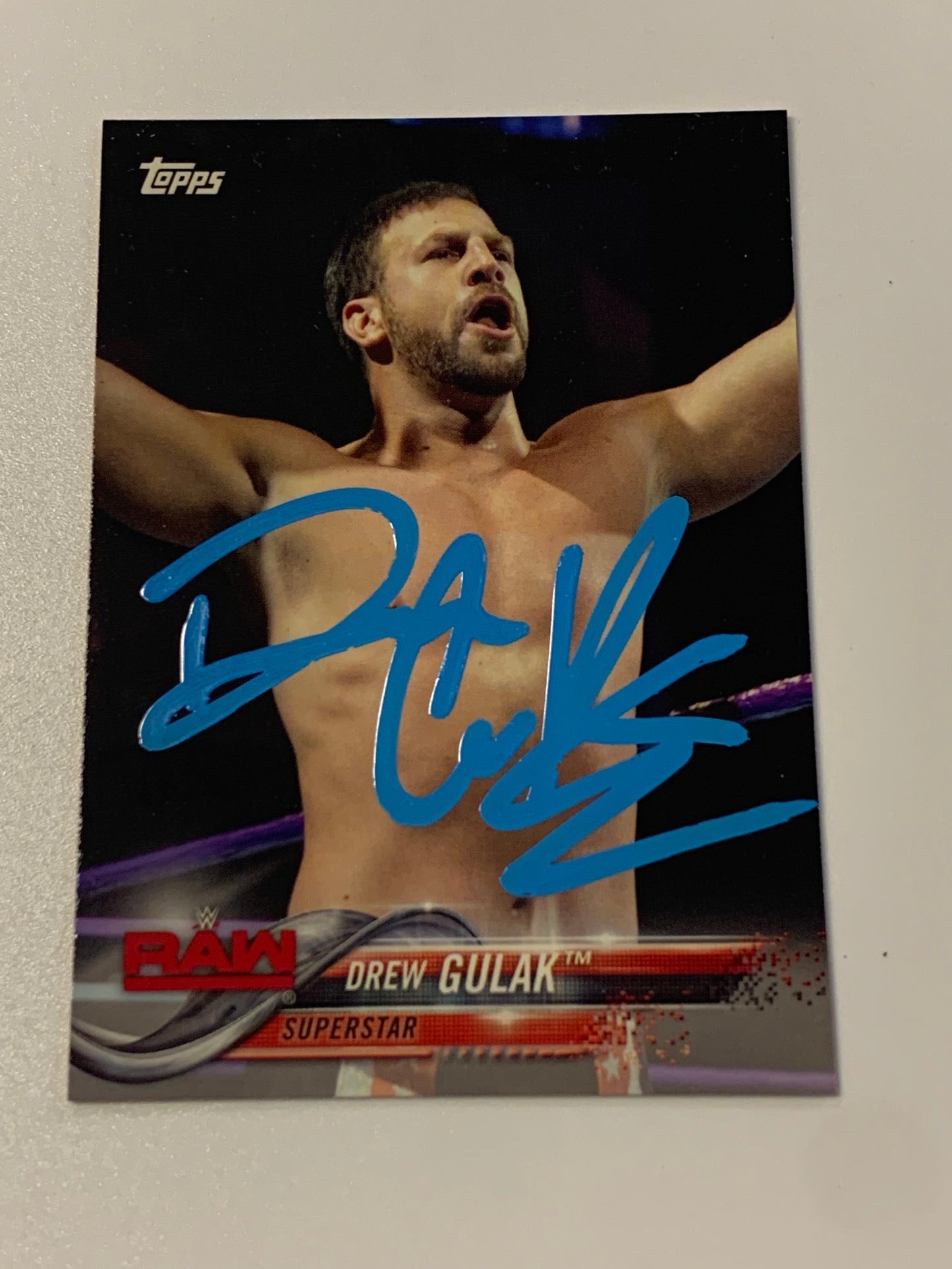 Drew Gulak SIGNED 2018 WWE NXT Topps Card (Comes w/COA)