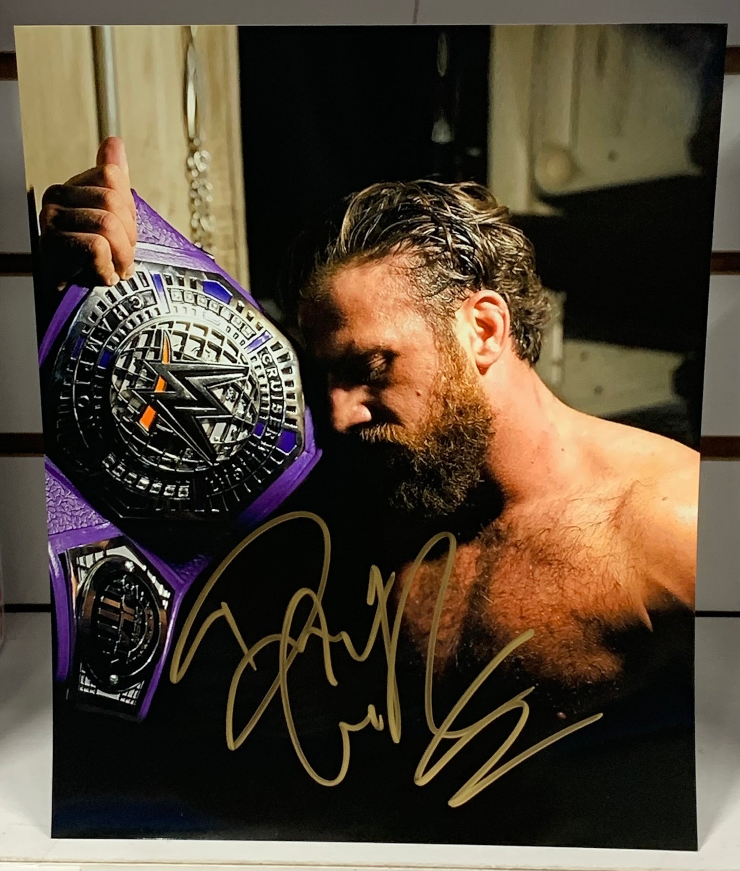 Drew Gulak Signed WWE NXT color Photo