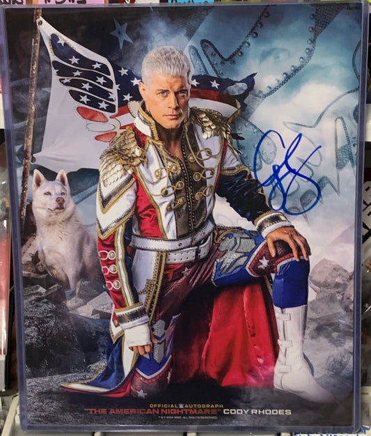 CODY RHODES Signed 11x14 WWE Photo with Toploader (Comes w/COA)!!!