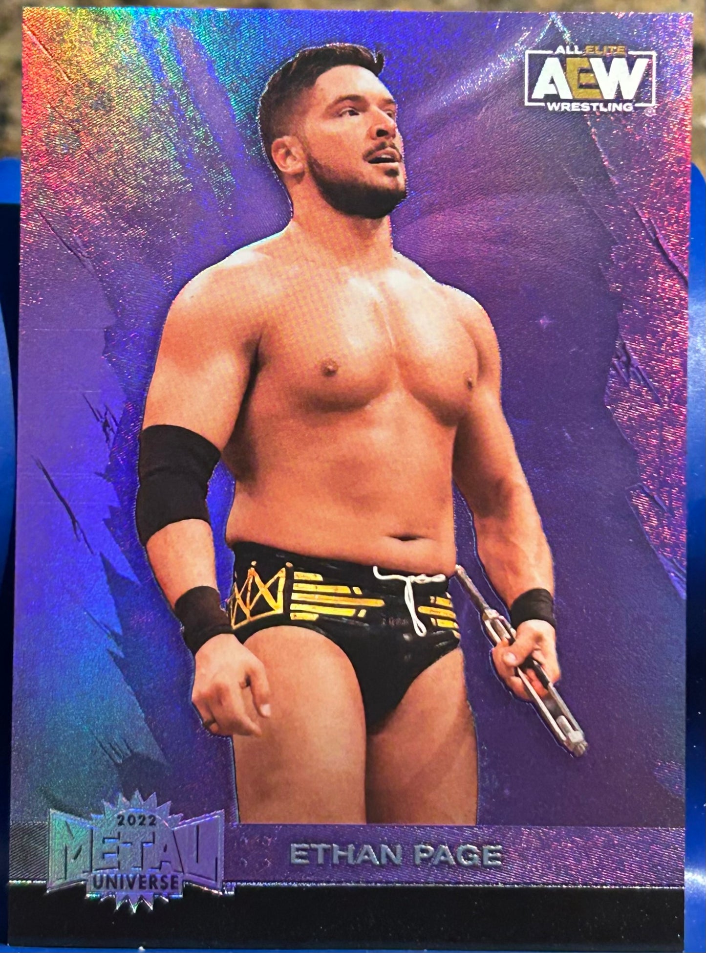 + Ethan Page 2022 AEW Metal Universe Purple Parallel Card #89/199