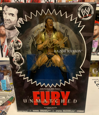 Signed Razor Ramon WWE Jakks Unmatched Fury (Very Rare) COA