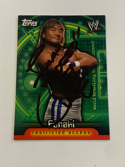 Funaki SIGNED 2006 WWE Topps COA