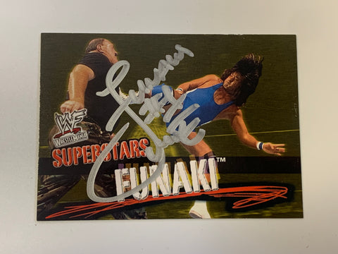 Funaki SIGNED 2001 WWE Fleer Card (Comes w/COA)!!!