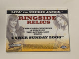 Lita & Mickie James 2006 WWE Topps Chrome Heritage Ringside Relics Card (BEAUTIFUL)