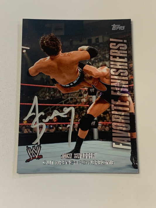 Jack Swagger SIGNED 2010 WWE Topps “Favorite Finishers” Card COA