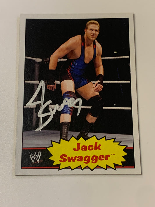Jack Swagger SIGNED 2012 WWE Topps Heritage Card COA