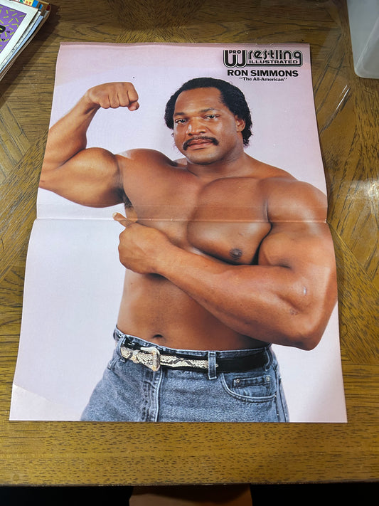 PWI Pro Wrestling Illustrated RON SIMMONS Color Poster