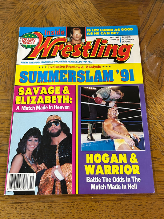 Inside Wrestling Magazine Oct 1991 (Hogan, Savage, Miss Elizabeth)