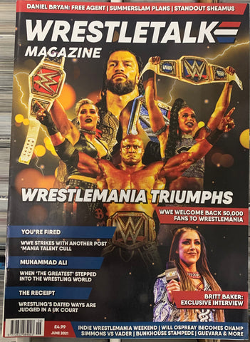 Wrestletalk Magazine June 2021 (Roman Reigns, Rhea Ripley, Bobby Lashley, Bianca Belair)