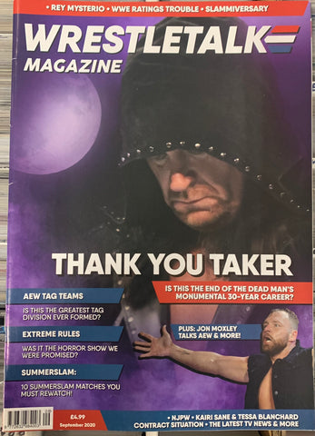 Wrestletalk Magazine September 2020 (The Undertaker, Jon Moxley)