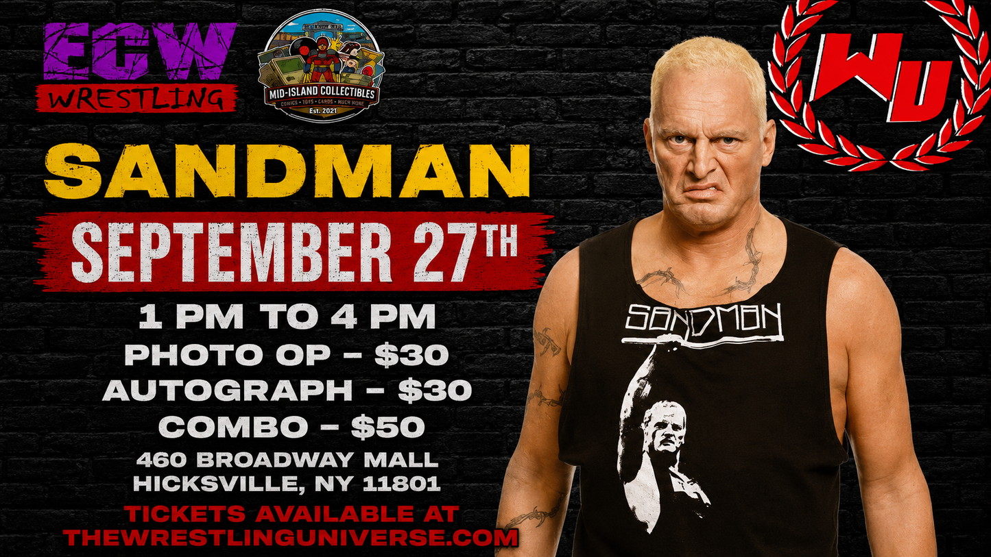 Meet & Greet with The Sandman on September 27th from 1-4pm