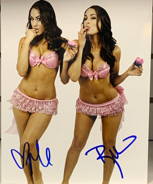 The Bella Twins Pose 3 Dual Signed Photo COA