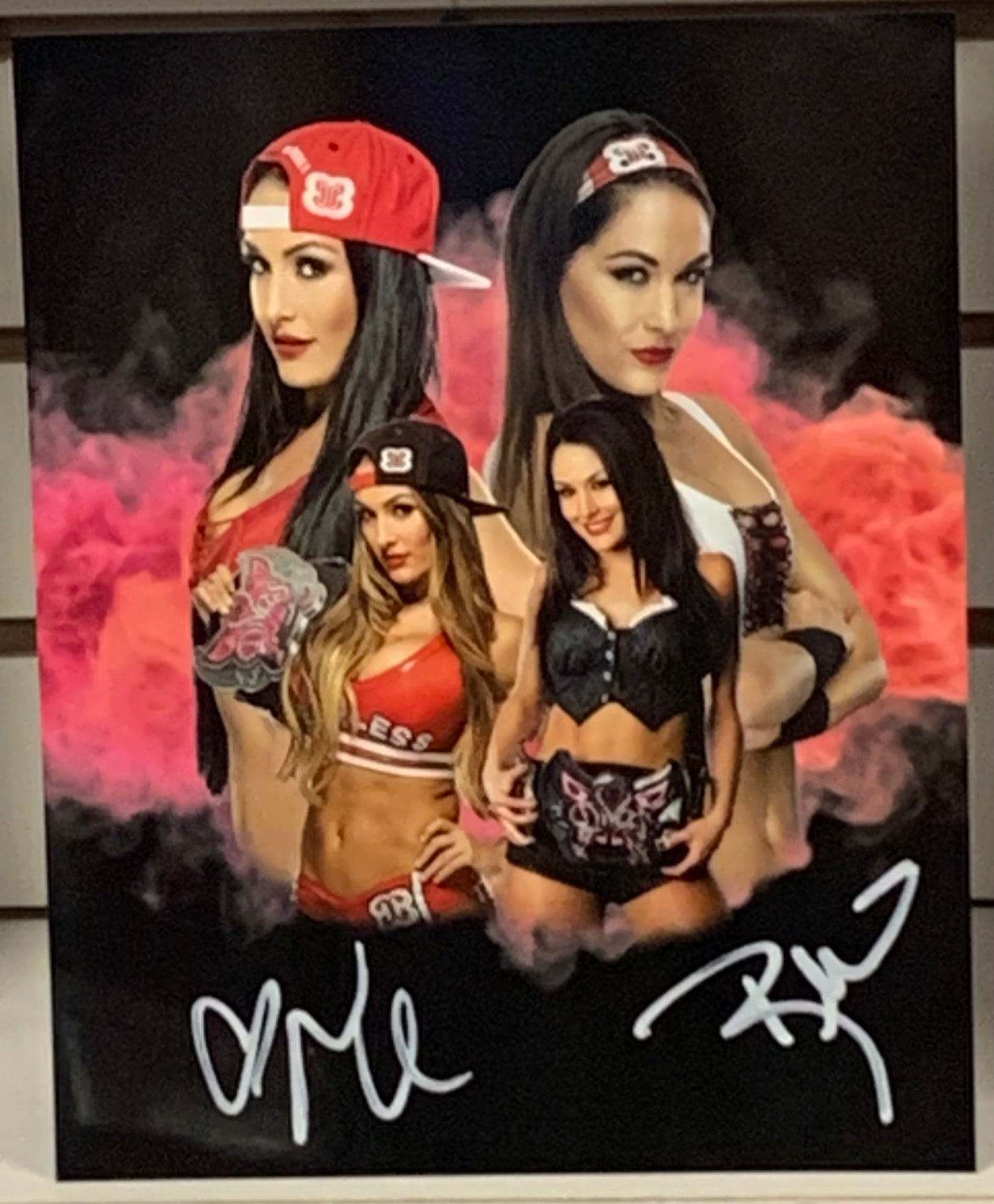 The Bella Twins Pose 2 Dual Signed Photo COA
