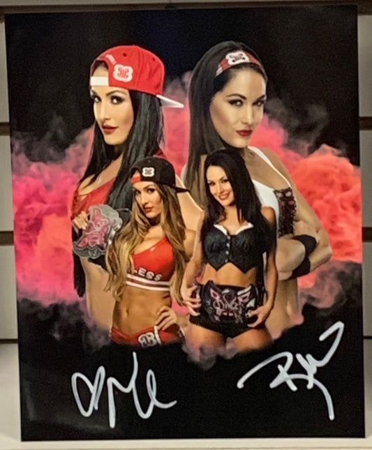 The Bella Twins Pose 2 Dual Signed Photo COA