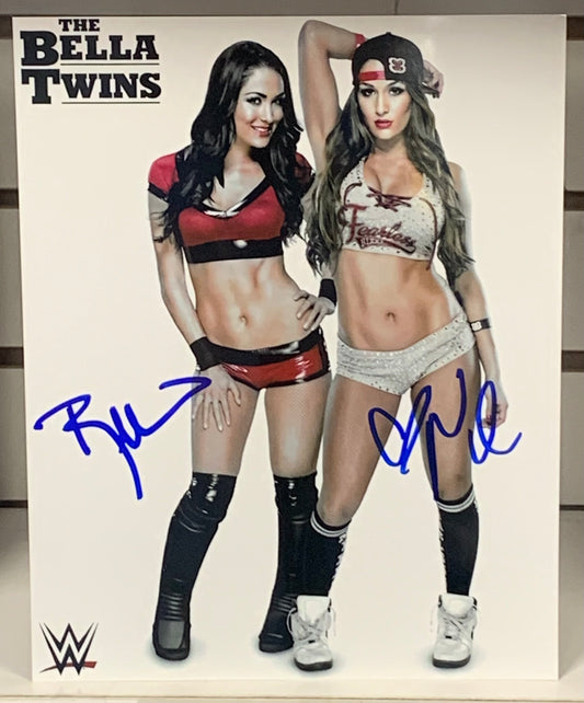 The Bella Twins Pose 1 Dual Signed Photo COA
