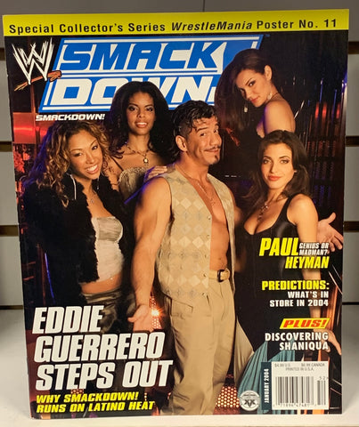 WWE Smackdown Magazine Jan. 2004 EDDIE GUERRERO (Wrestlemania Poster Inside)!!!