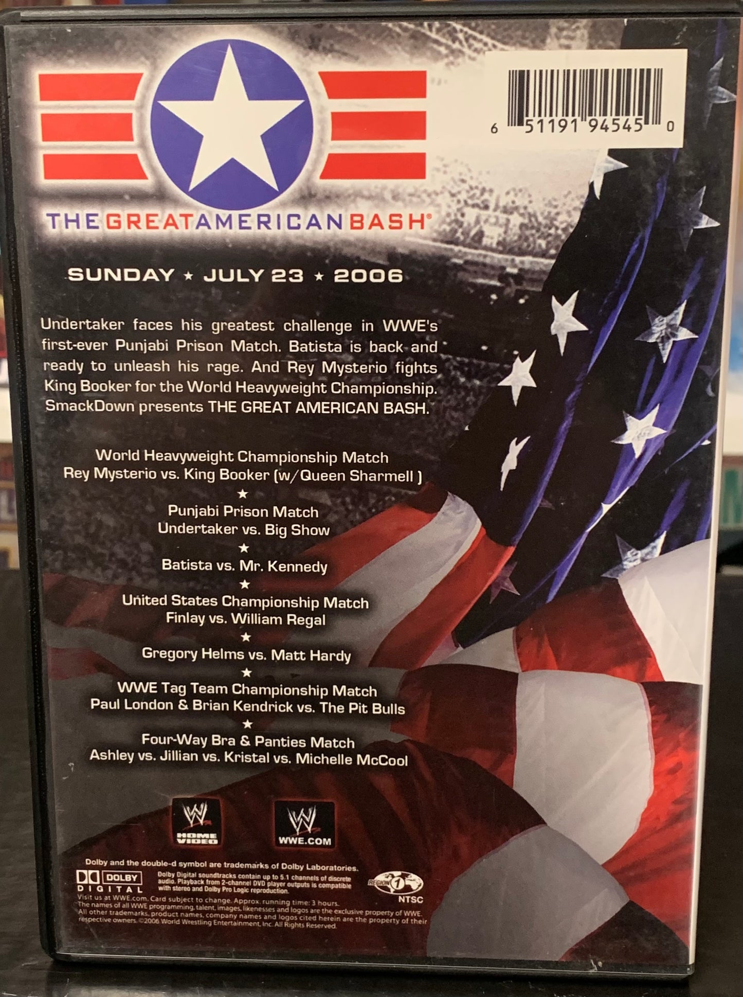 WWE DVD “Great American Bash 2006” (Mysterio, Khali, Undertaker, Batista)