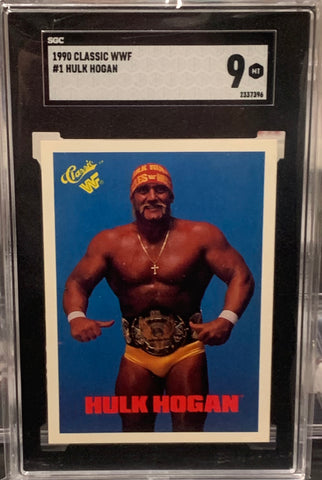 Hulk Hogan 1990 WWE Classic Card #1 Graded SGC 9