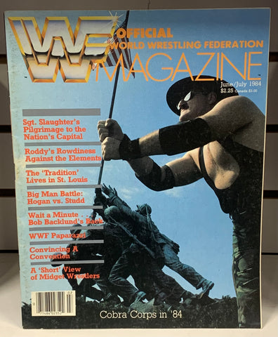WWf WWE Official Magazine June/July 1984 SGT. SLAUGHTER (Vintage Classic Cover)!!!