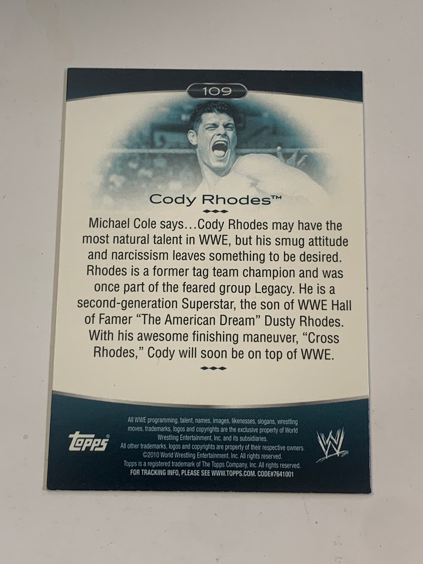 Cody Rhodes 2010 WWE Topps Platinum Card