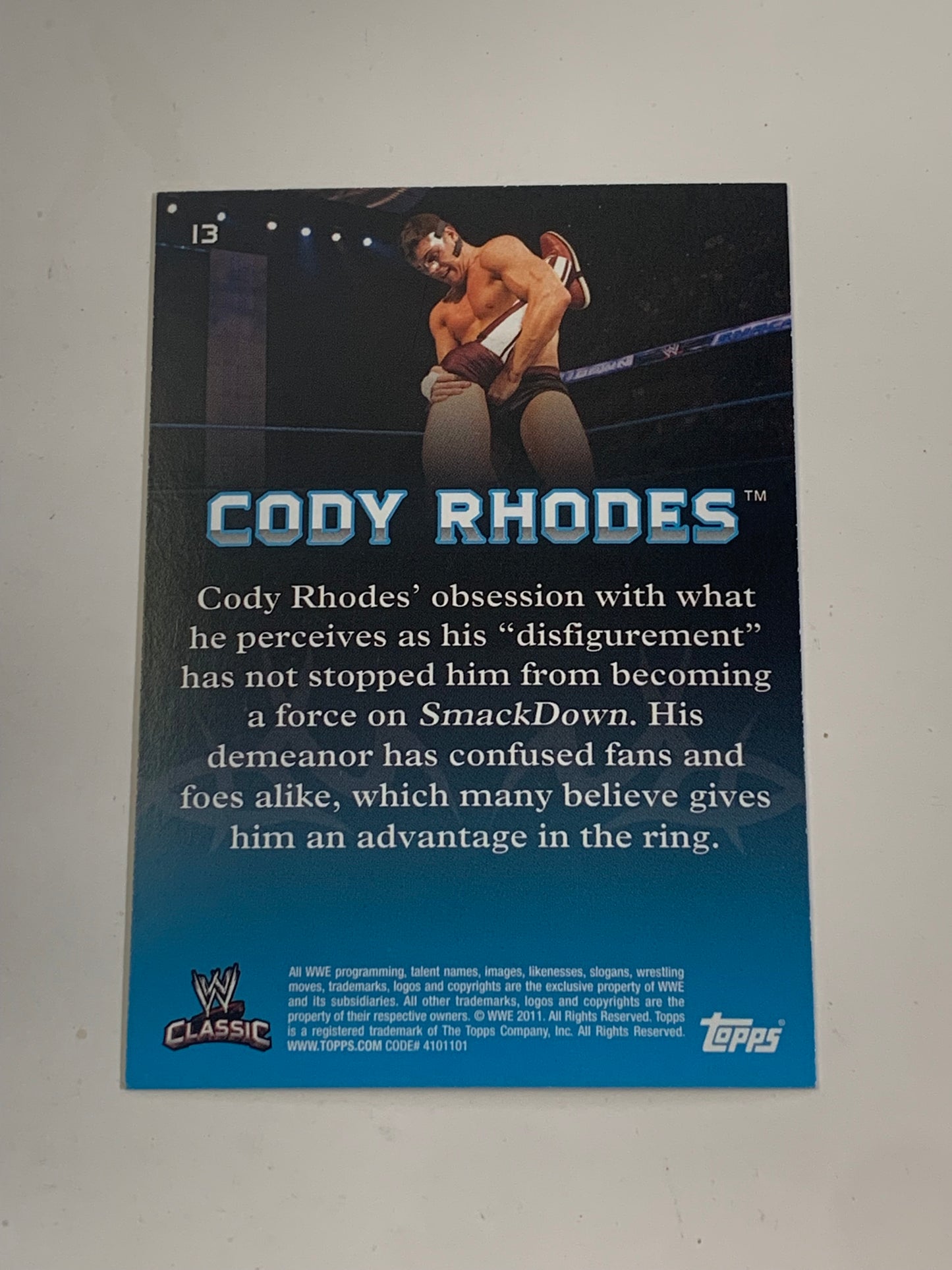 Cody Rhodes 2011 WWE Topps Classic Card