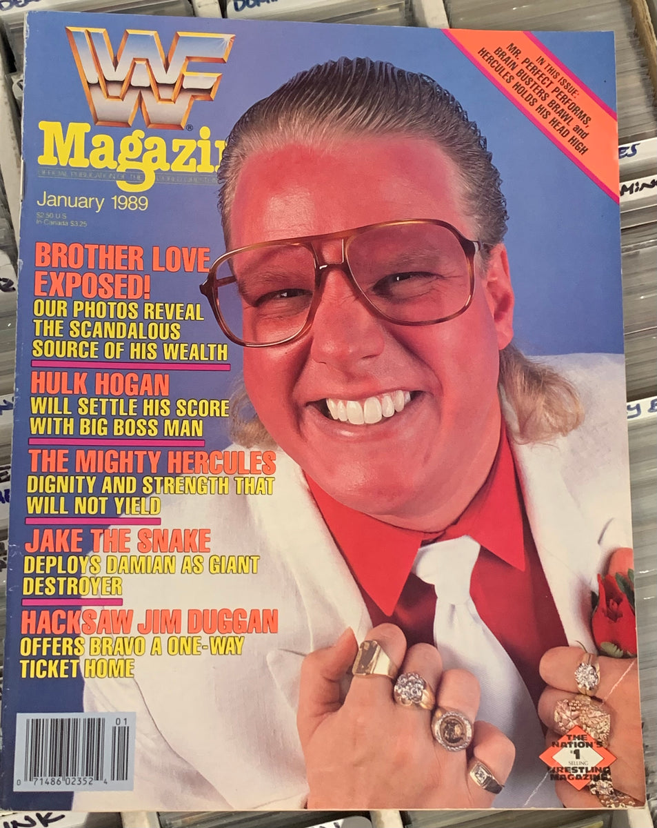 WWf WWE Official Magazine Jan. 1989 BROTHER LOVE (Classic Cover ...