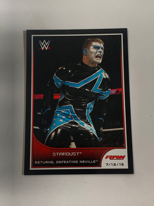 Stardust aka Cody Rhodes 2016 WWE Topps Road To WrestleMania Card