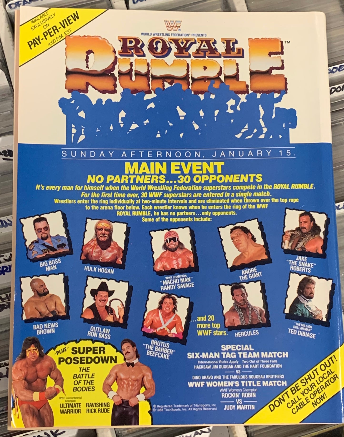 WWf WWE Official Magazine Jan. 1989 BROTHER LOVE