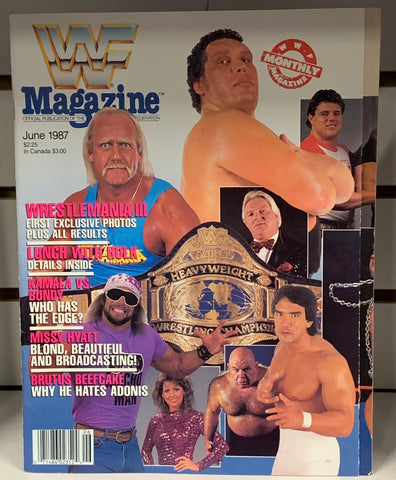 WWF WWE Official Magazine June 1987 Hulk Hogan Andre The Giant (Awesome Classic Cover)!!!