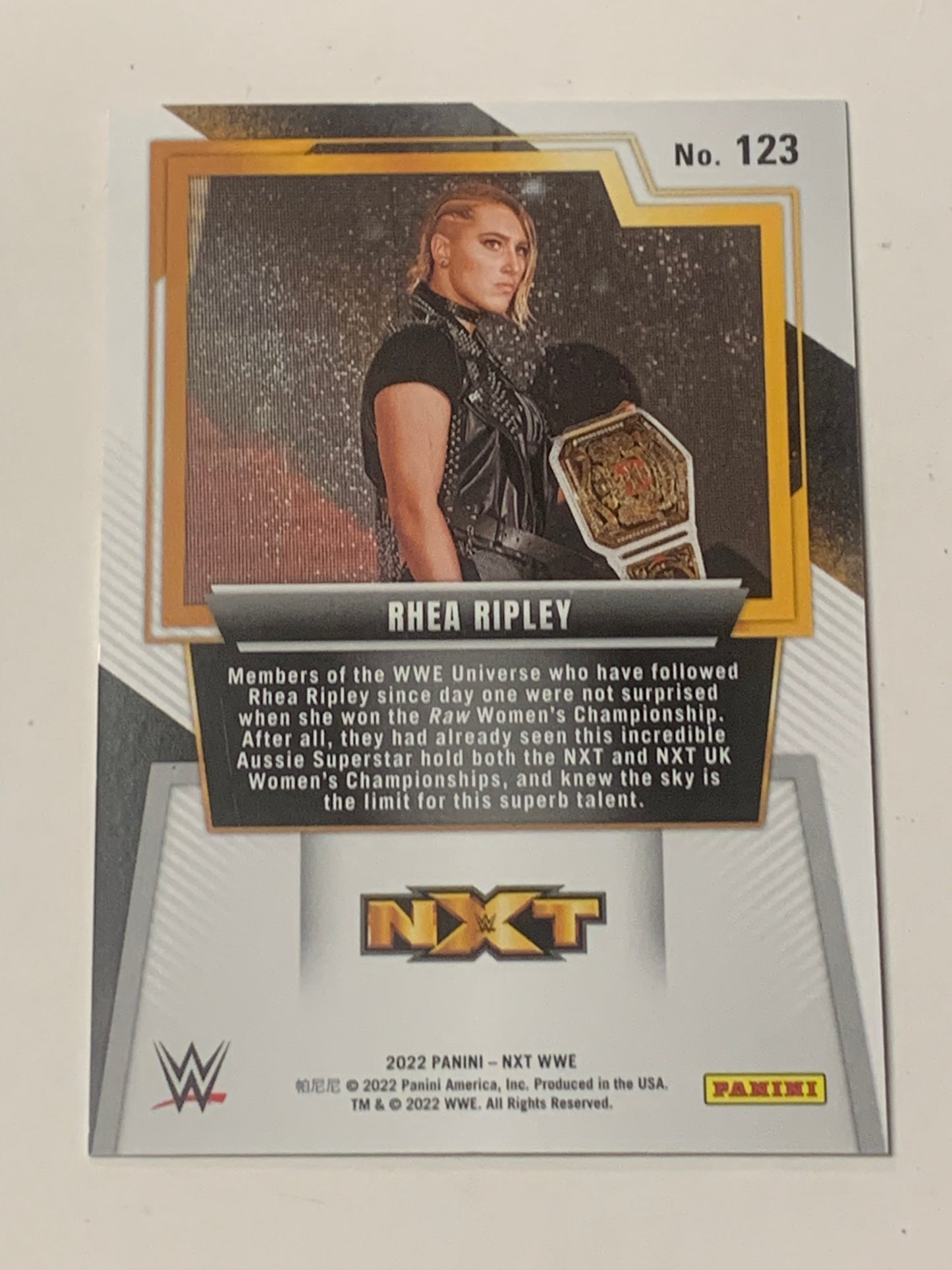 Rhea Ripley 2022 WWE NXT Red Parallel Card #50/199