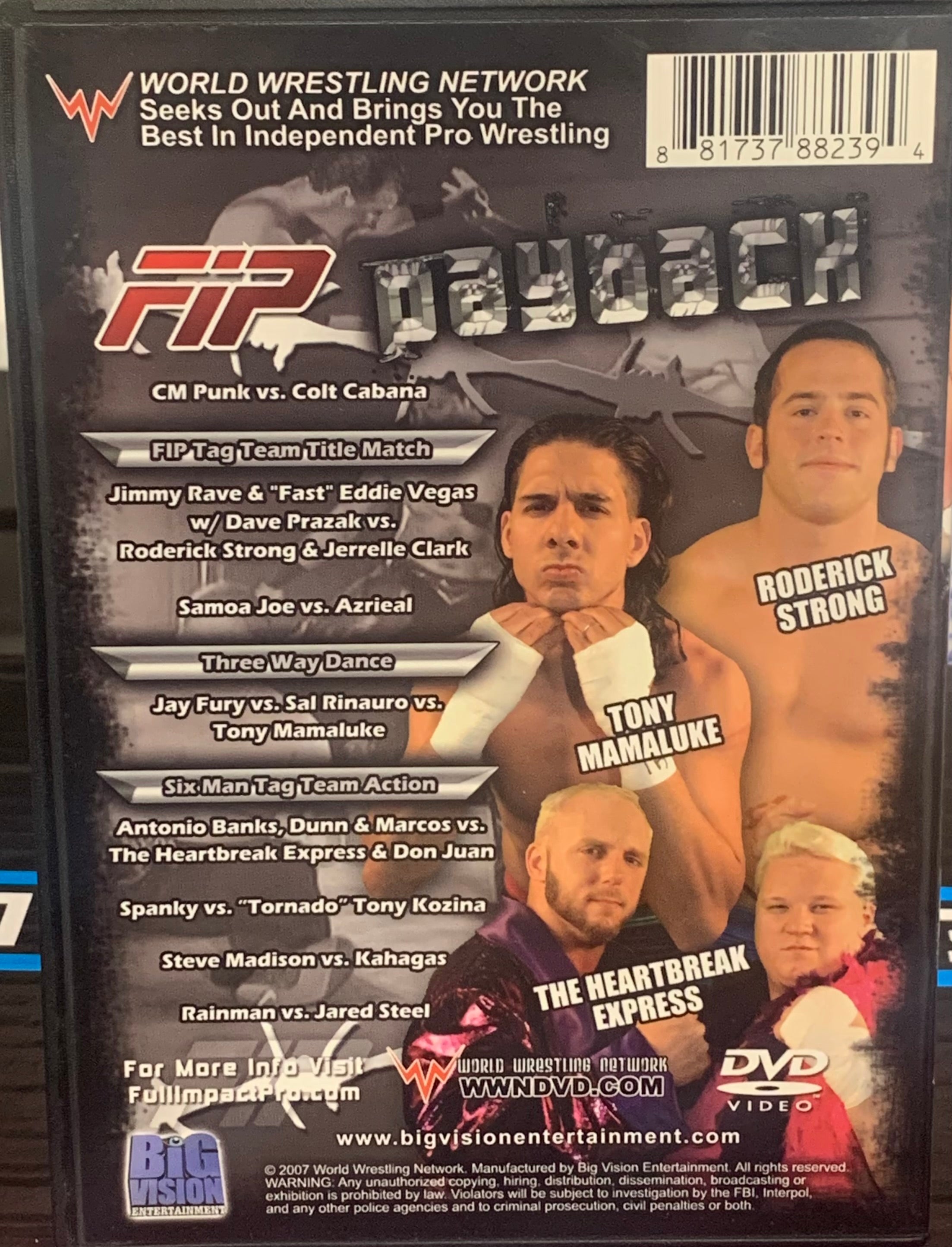 FIP Full Impact Pro DVD “Payback 2007” (CM Punk, MVP, Samoa Joe