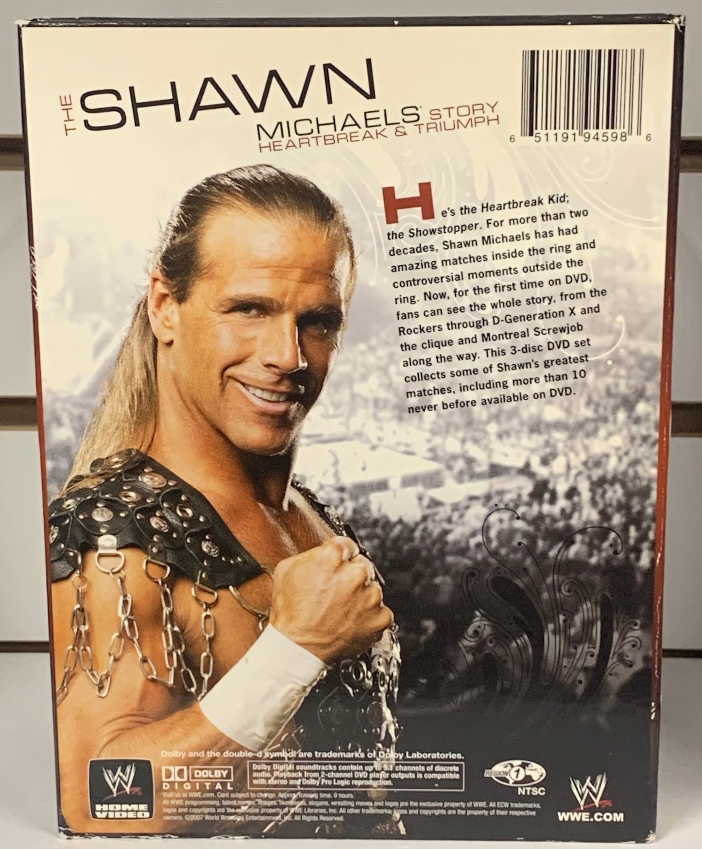 Shawn Michaels DVD 3-Disc Set “Heartbreak & Triumph” DX Bret Hart