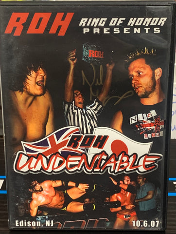 ROH Ring of Honor DVD (Signed by Nigel McGuinness) “Undeniable” 10/6/07 (Morishima, Nigel, Briscoes, Aries & so much more)