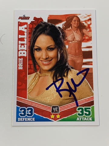 Brie Bella SIGNED 2010 WWE Topps Slam Attax Card (Comes w/COA)