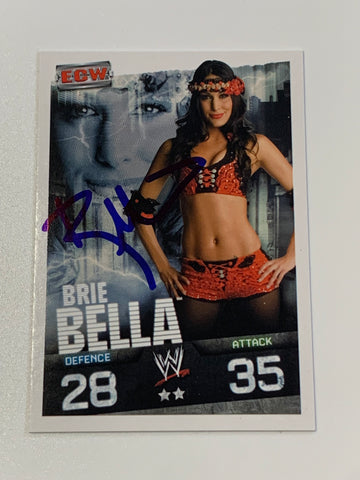 Brie Bella SIGNED 2009 WWE Topps Slam Attax ROOKIE Card (Comes w/COA)