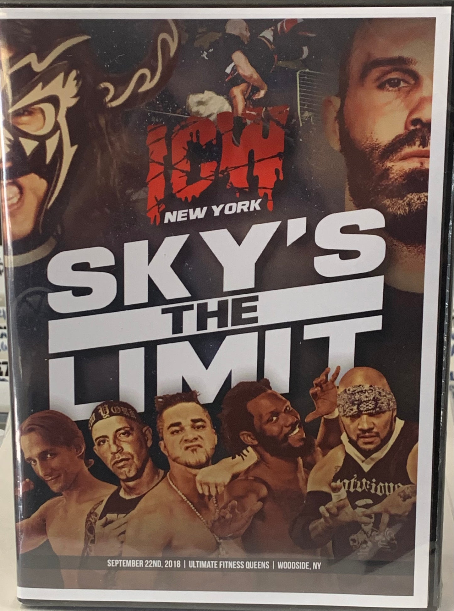 ICW DVD (Sealed) “Sky’s The Limit” 9/22/2018 (Nick Gage, Psychosis, Jack Evans, Nate Webb & so much more)
