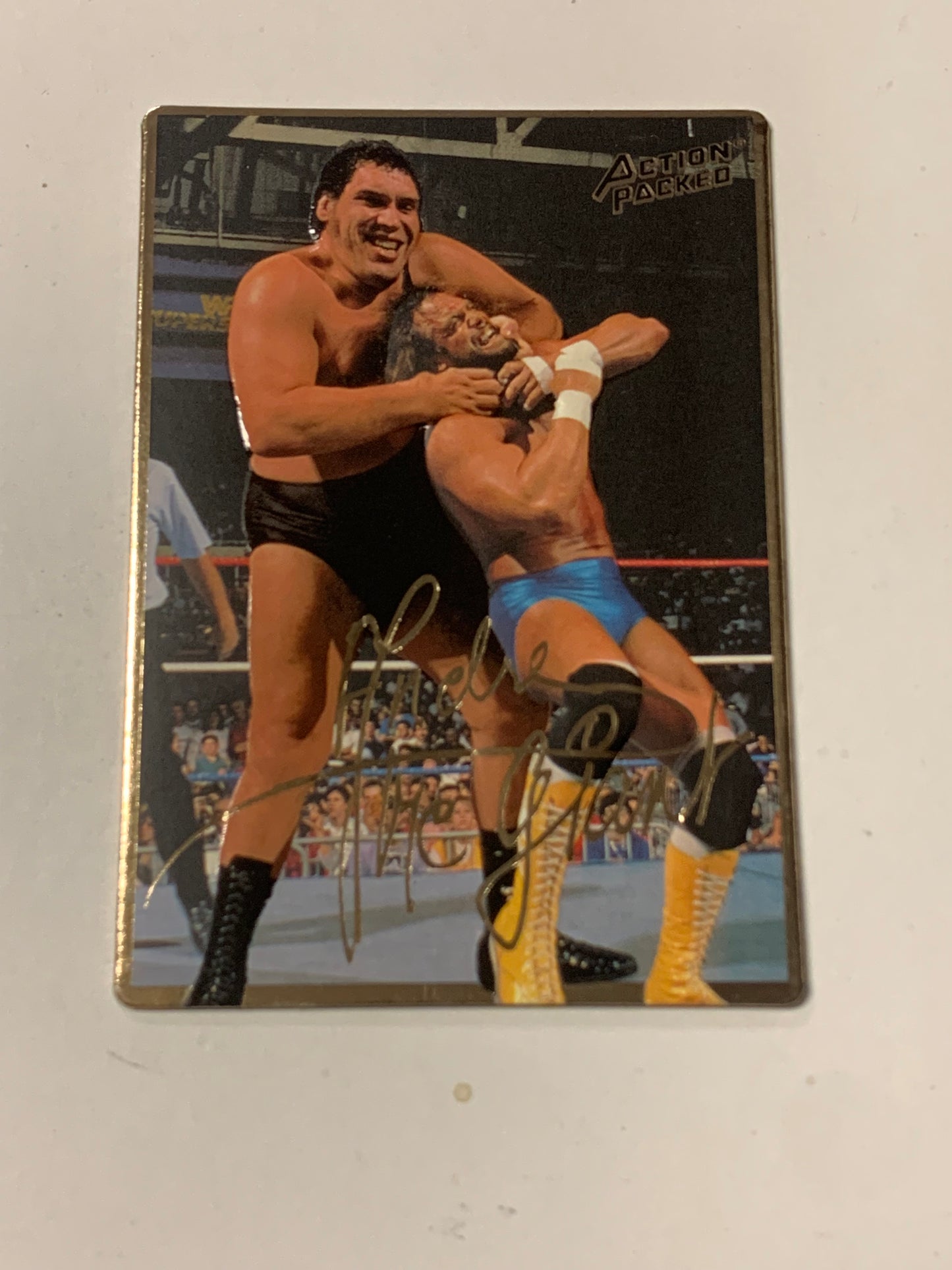 Andre The Giant with Randy Savage 1994 WWF WWE Action Packed