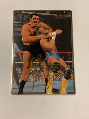 Andre The Giant with Randy Savage 1994 WWF WWE Action Packed Card