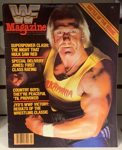 WWF WWE Magazine Feb/March 1986 HULK HOGAN!!!