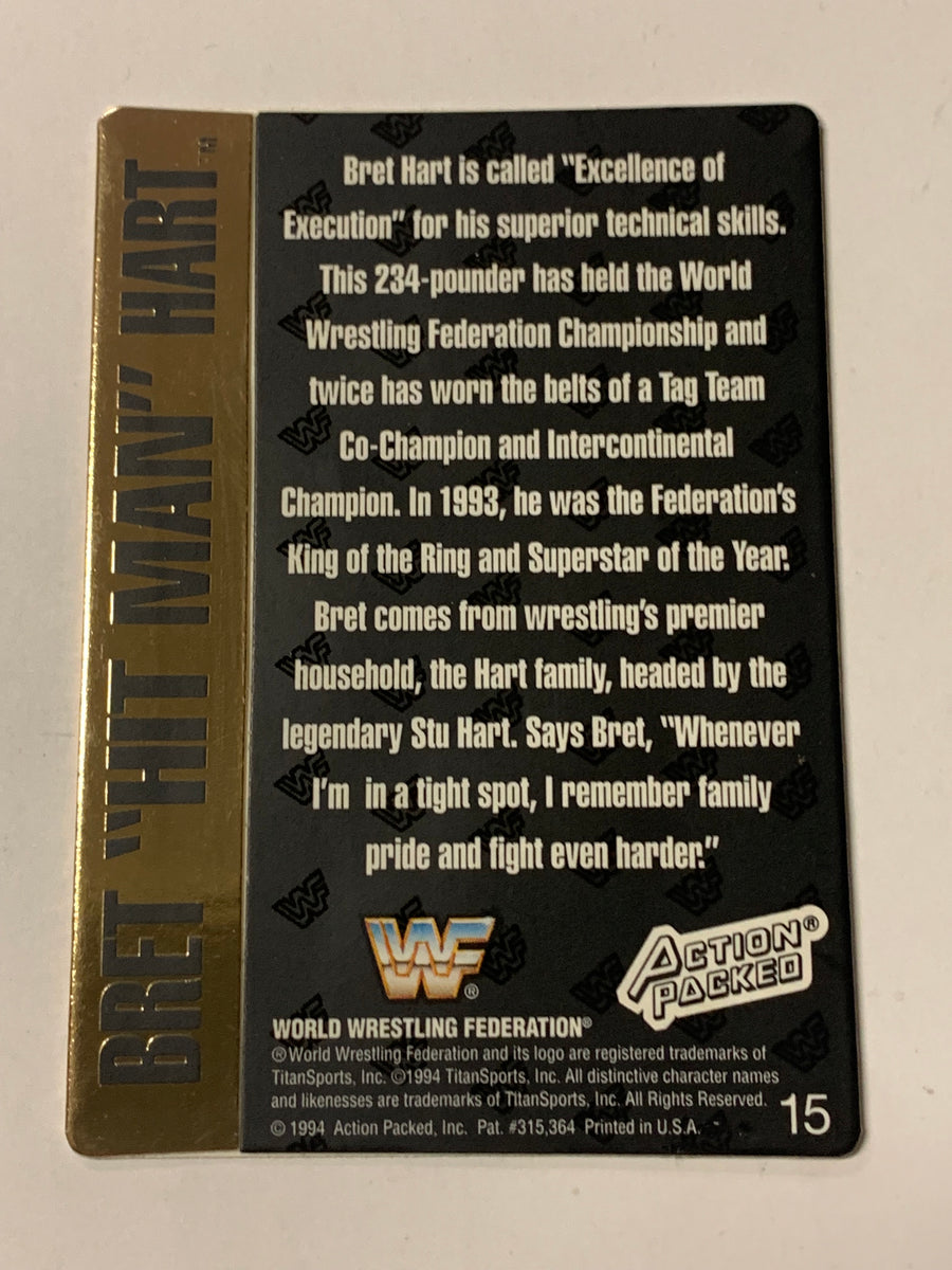 Bret Hart 1994 WWF WWE Action Packed Card – The Wrestling Universe