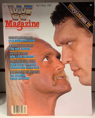 WWF WWE Magazine April/May 1987 HULK HOGAN Andre The Giant (CLASSIC COVER)!!!