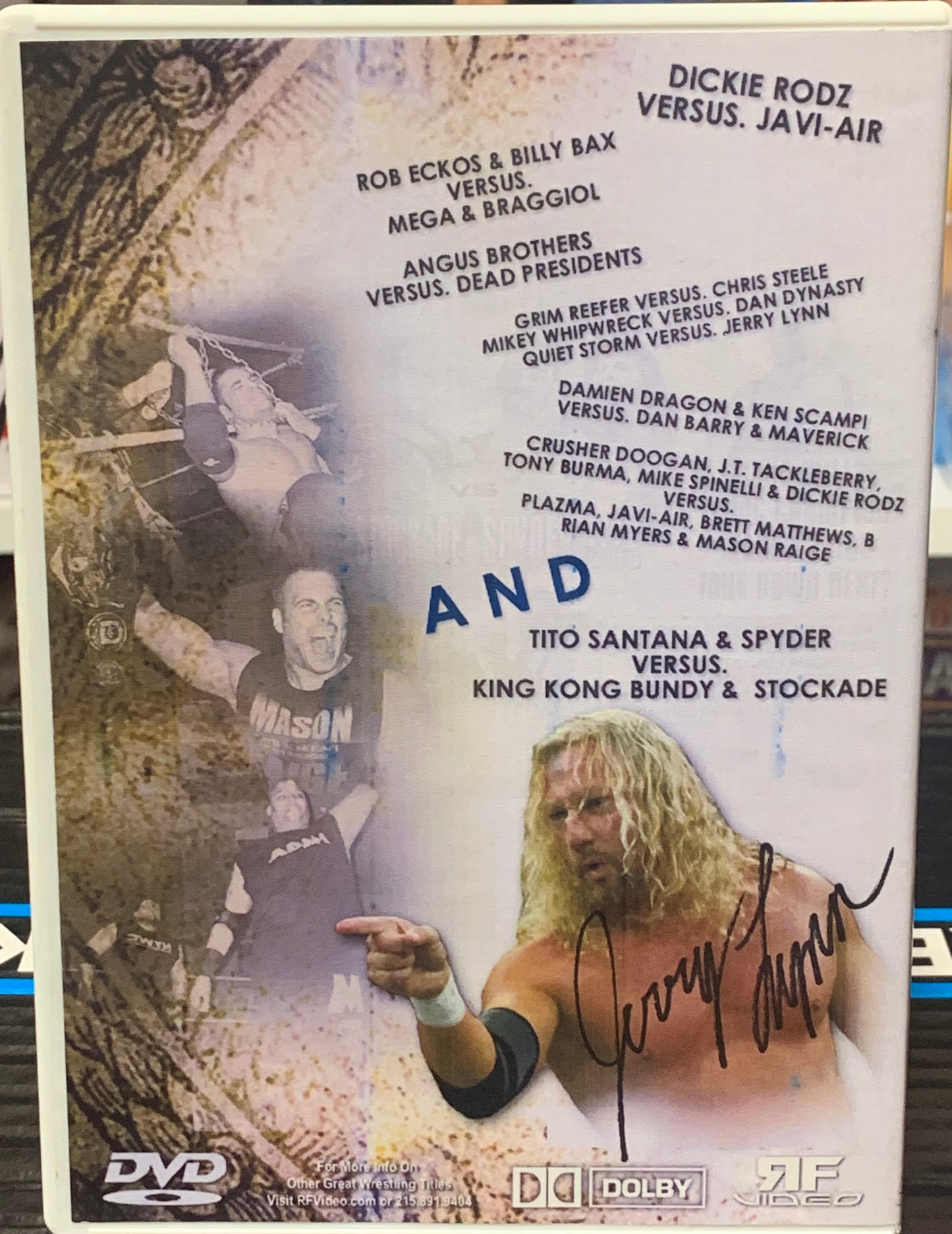 NYWC New York Wrestling Connection DVD “Rampage” 4/22/06 Signed by Tito Santana & Jerry Lynn (Comes w/COA)