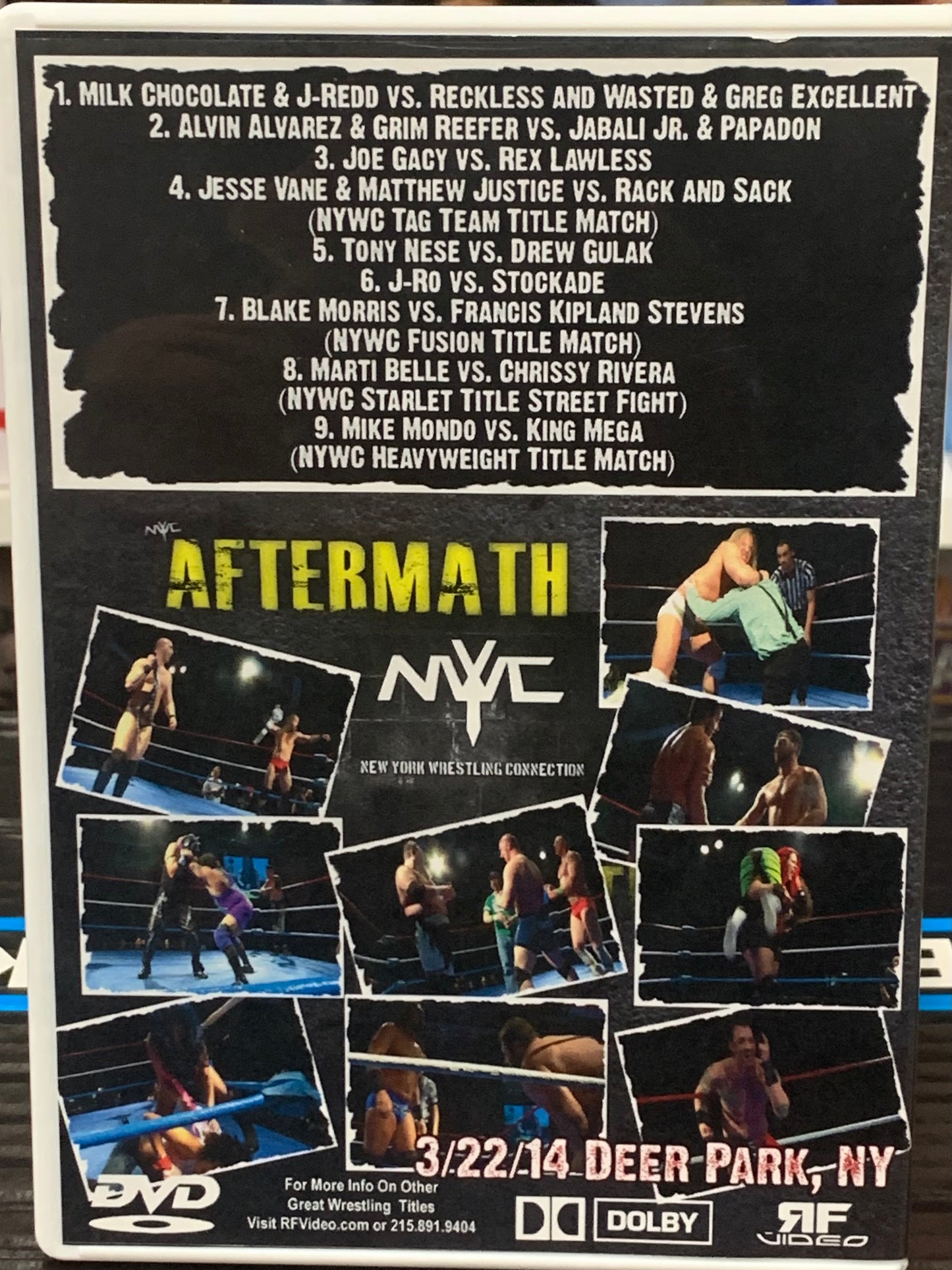 NYWC New York Wrestling Connection DVD “Aftermath” 3/22/14 (Mike Mondo, Marti Belle, Tony Nese, Drew Gulak & so much more)