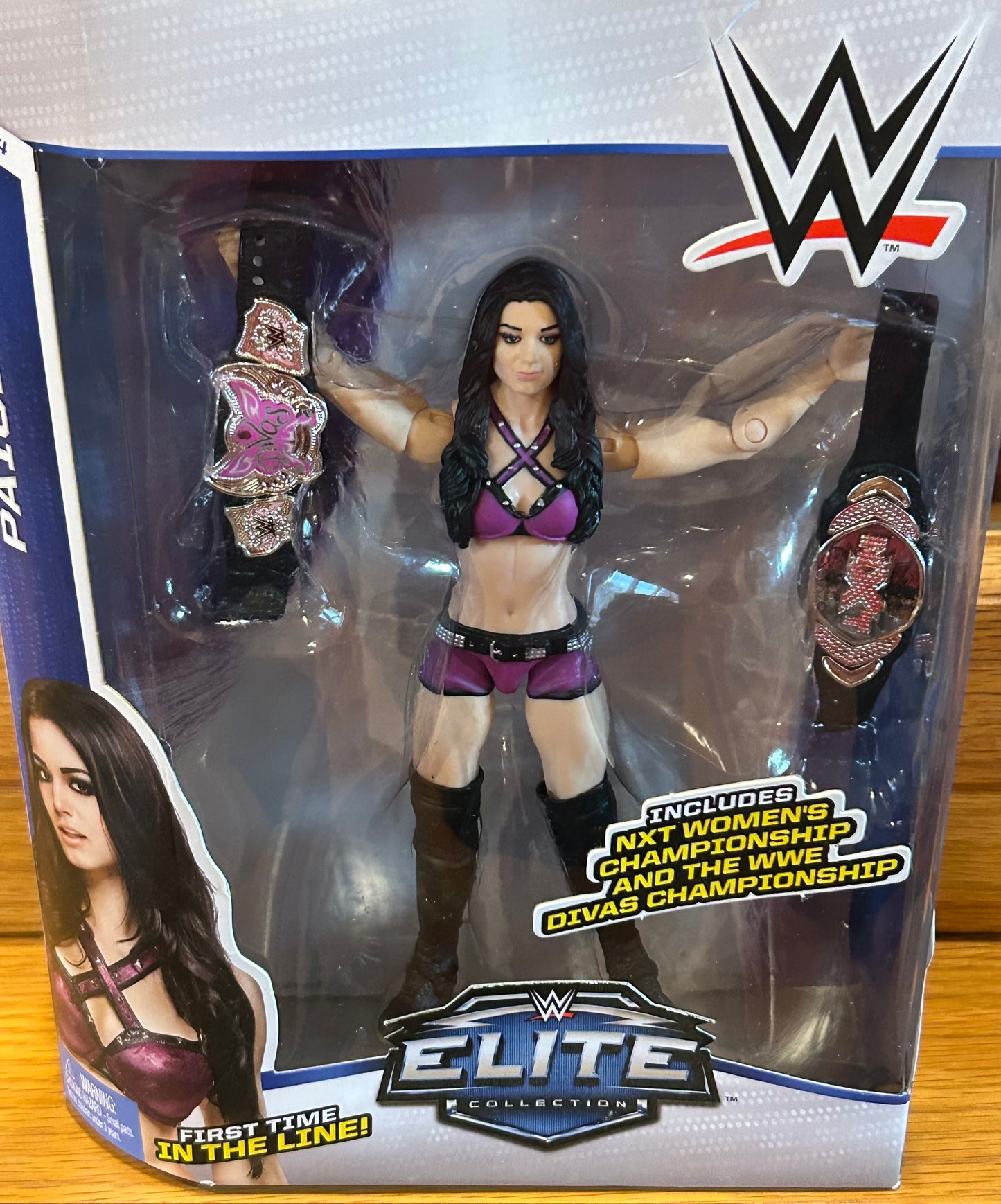Paige WWE Mattel Elite Series 34 Action Figure (Comes with 2 Belts)