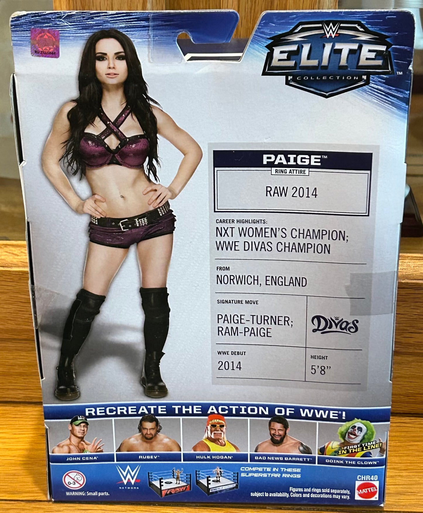 Paige WWE Mattel Elite Series 34 Action Figure (Comes with 2 Belts)