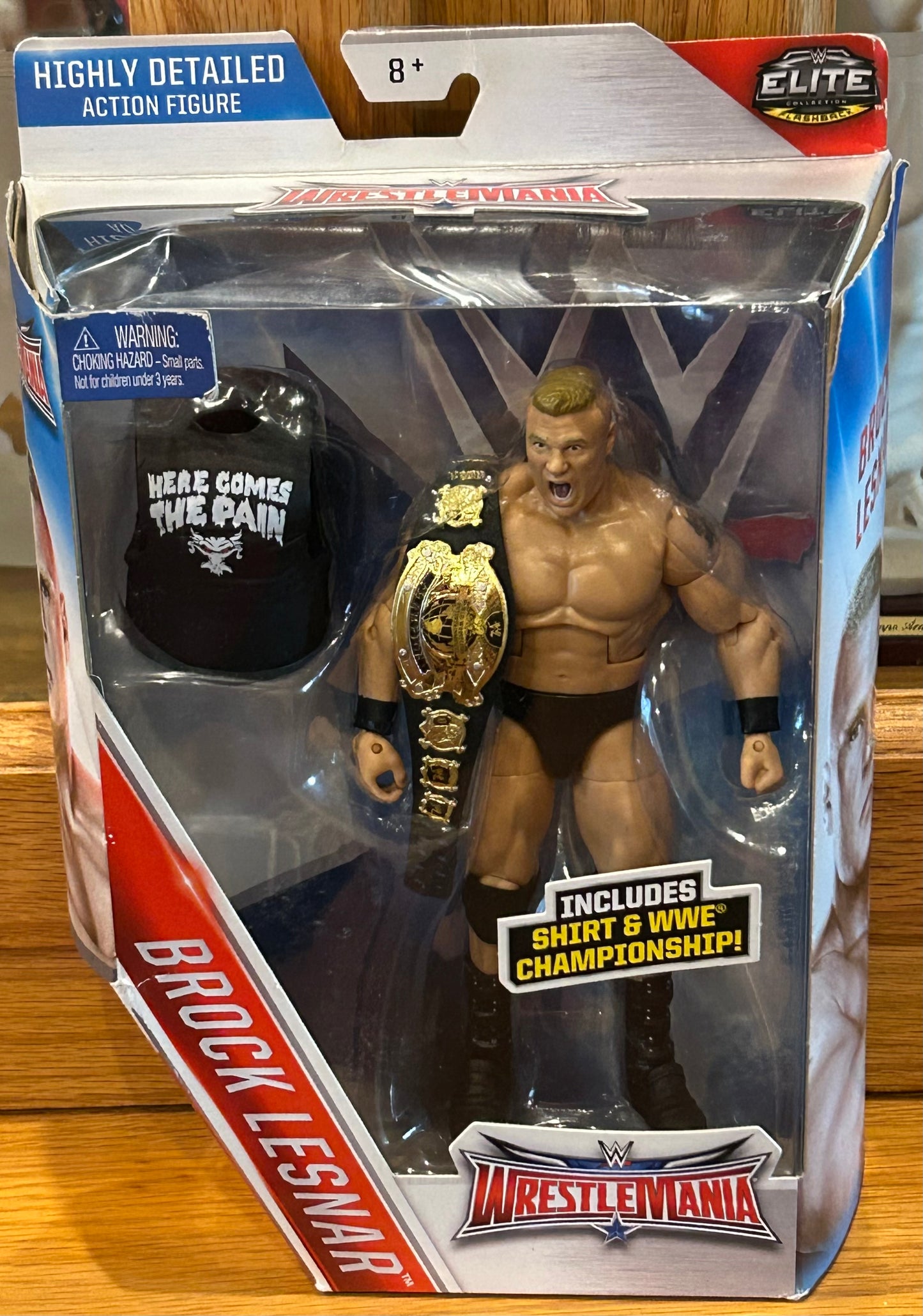 Brock Lesnar WWE Mattel Elite Wrestlemania Exclusive Action Figure (Sealed, Never Opened)