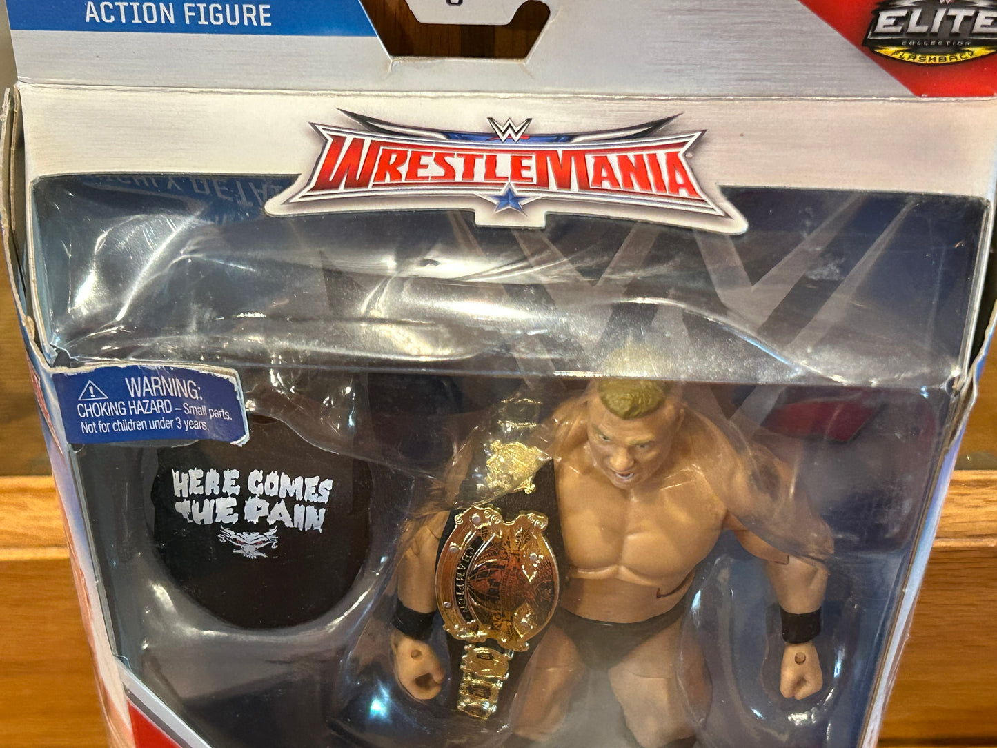 Brock Lesnar WWE Mattel Elite Wrestlemania Exclusive Action Figure (Sealed, Never Opened)
