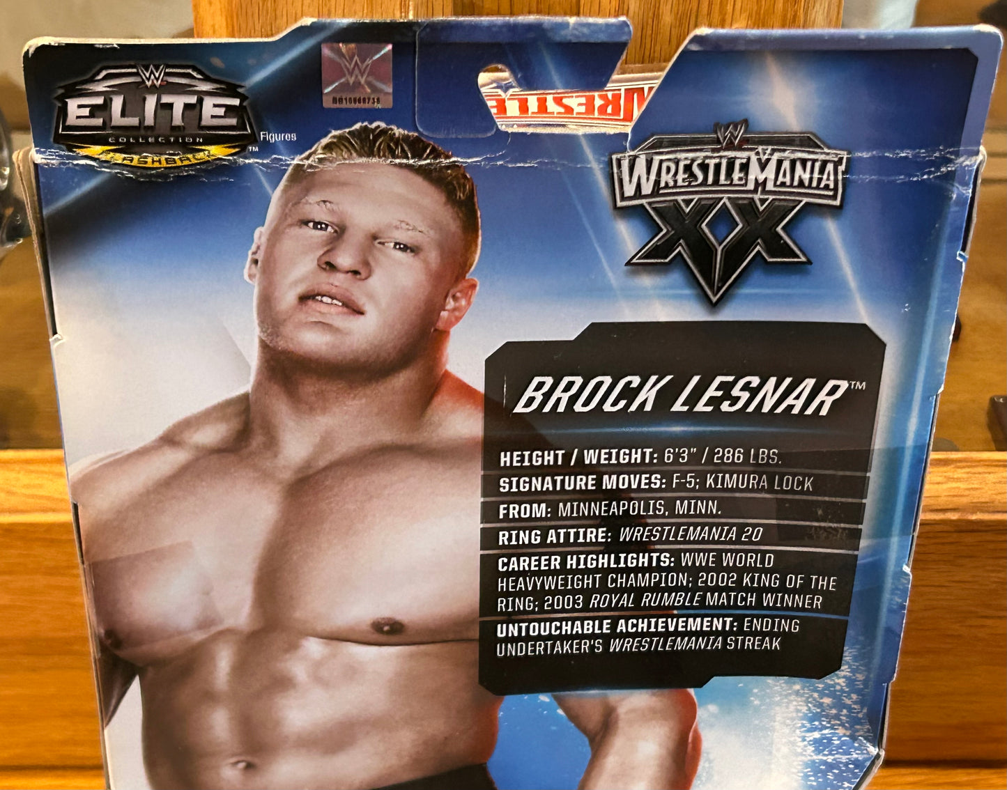 Brock Lesnar WWE Mattel Elite Wrestlemania Exclusive Action Figure (Sealed, Never Opened)