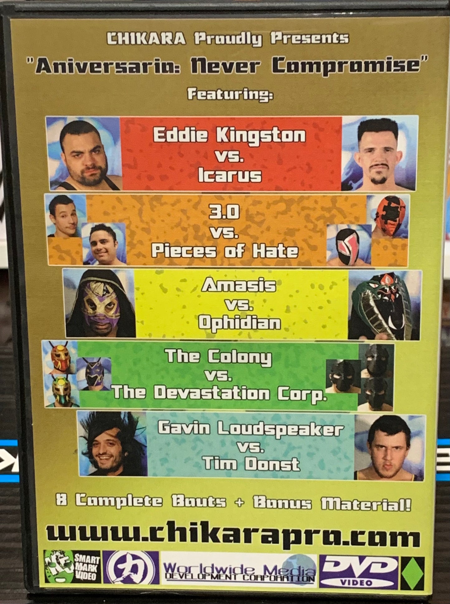 CHIKARA DVD “Aniversari: Never Compromise” (2-Disc Set) (Eddie Kingston, The Colony & so much more)