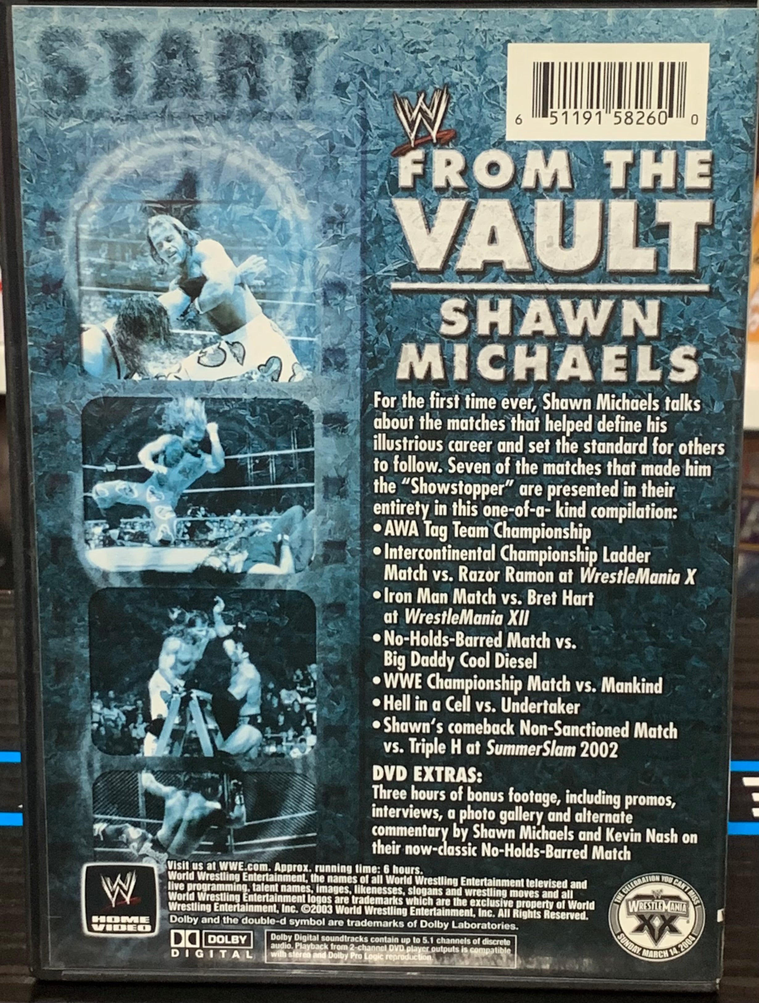 WWE DVD “Shawn Michaels, From The Vault” (2-Disc Set) (Razor Ramon
